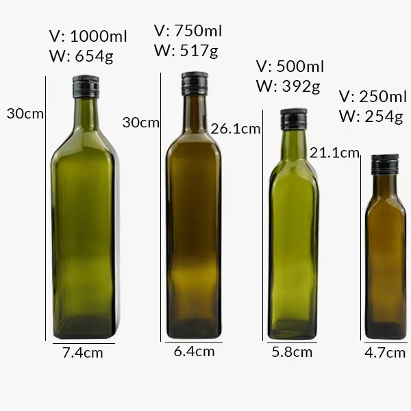 OEM ODM Glass Olive Oil Bottle With Cap