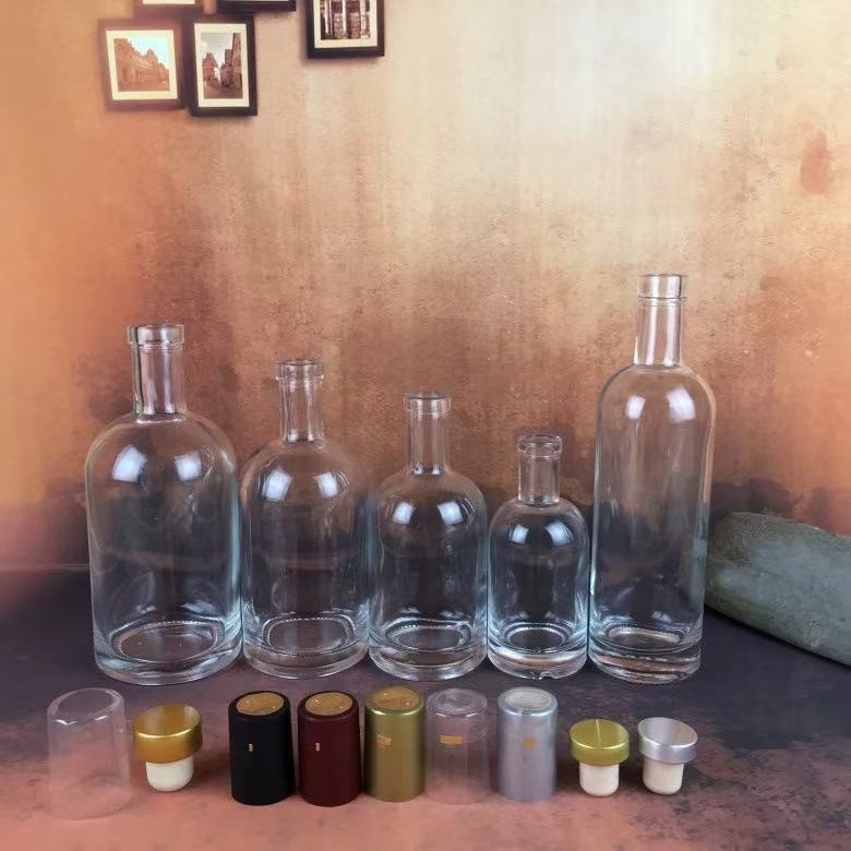750ml Glass Bottle for Vodka - Premium Clear Glass, Leak-Proof Lid, Eco-Friendly Packaging