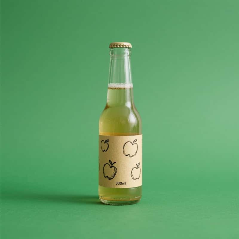 Custom Frosted Glass Bottle for Apple & Berry Fruit Wine | Eco-Friendly Packaging for Craft Cider