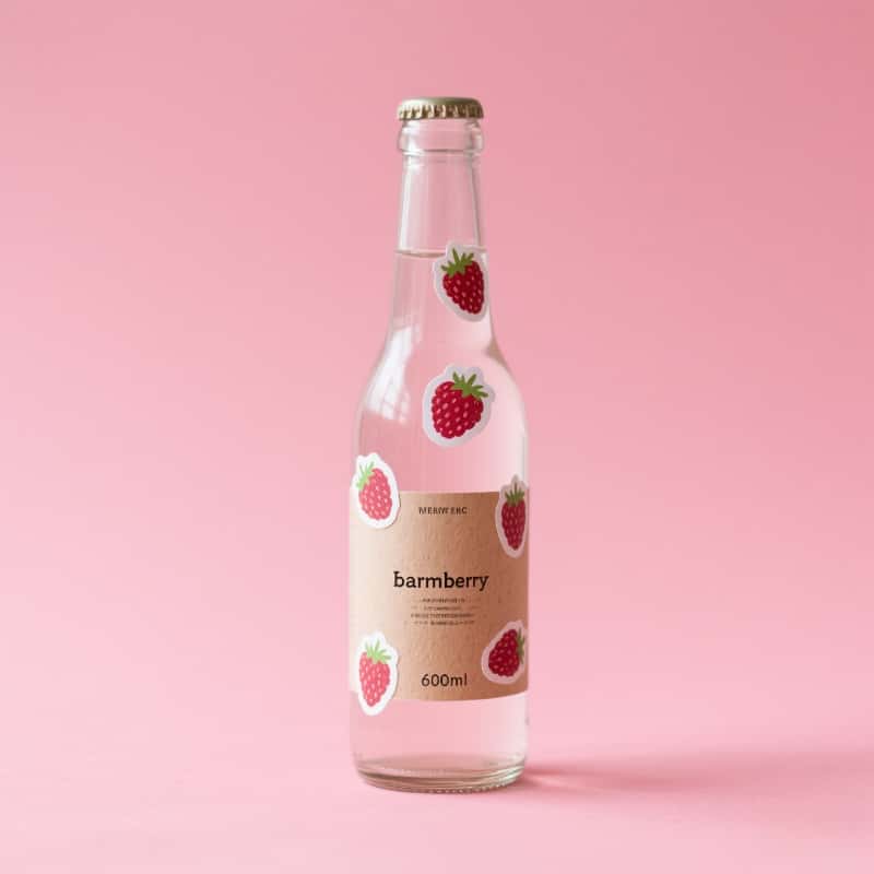 Custom Frosted Glass Bottle for Apple & Berry Fruit Wine | Eco-Friendly Packaging for Craft Cider