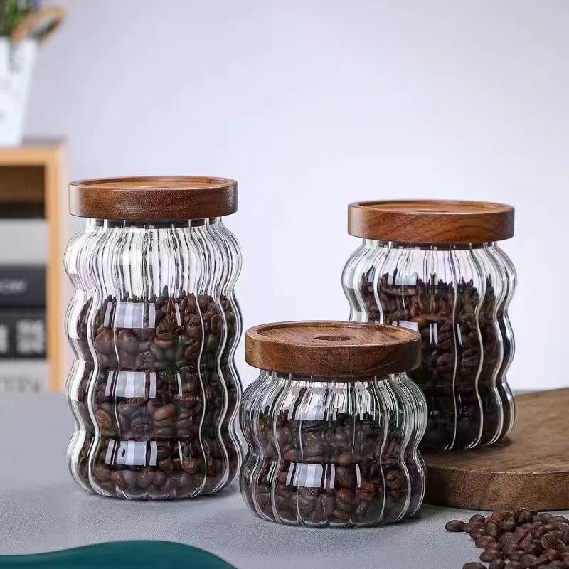 Striped Glass Storage Jar Wholesale – Airtight Borosilicate Food Container