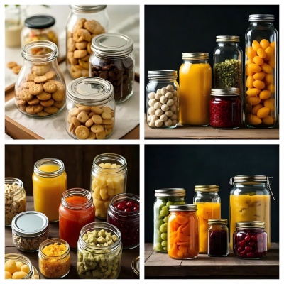 Customizable mason storage jars with lids for bulk supply and OEM services