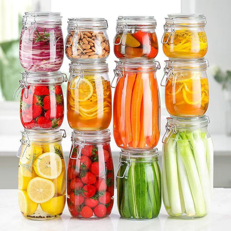 Airtight Clamp Lid Glass Storage Jar–Wholesale Bulk Supplier for Food Packaging & OEM Custom