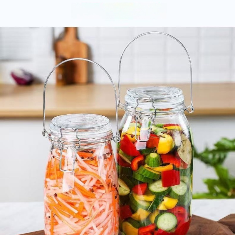 Airtight Clamp Lid Glass Storage Jar–Wholesale Bulk Supplier for Food Packaging & OEM Custom