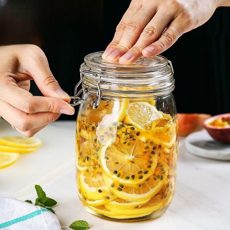 Airtight Clamp Lid Glass Storage Jar–Wholesale Bulk Supplier for Food Packaging & OEM Custom